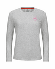 Women's Hybrid Long Sleeve Tee - Squash Heather Silver