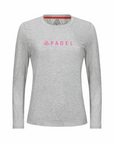 Women's Hybrid Long Sleeve Tee - Padel Heather Silver