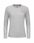 Women's Hybrid Long Sleeve Tee - Pickle Heather Silver
