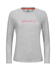 Women's Hybrid Long Sleeve Tee - Paddle Heather Silver