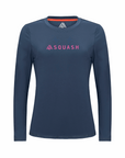Women's Hybrid Long Sleeve Tee - Squash Navy