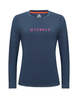 Women's Hybrid Long Sleeve Tee - Tennis Navy