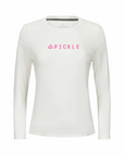 Women's Hybrid Long Sleeve Tee - Pickle White