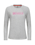 Women's Hybrid Long Sleeve Tee - Paddle Heather Silver