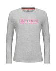 Women's Hybrid Long Sleeve Tee - Tennis Heather Silver