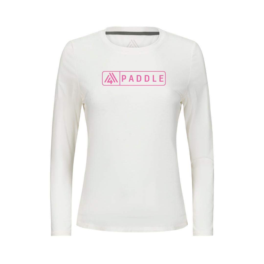 Women's Hybrid Long Sleeve Tee - Paddle White