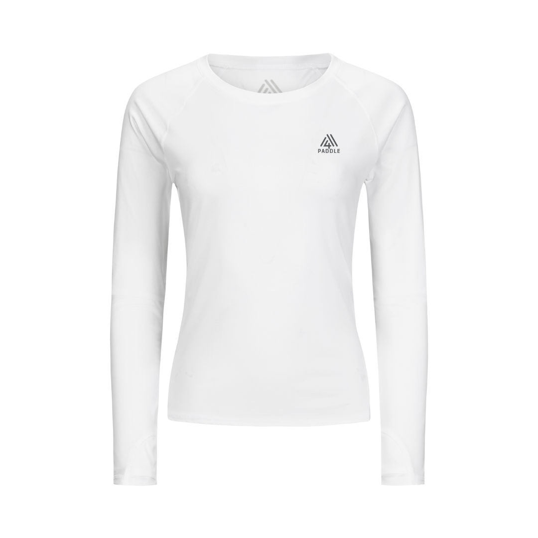 Women's Elite Long Sleeve Tee - Paddle White