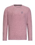 Men's Hybrid Long Sleeve Tee - Squash Heather Red