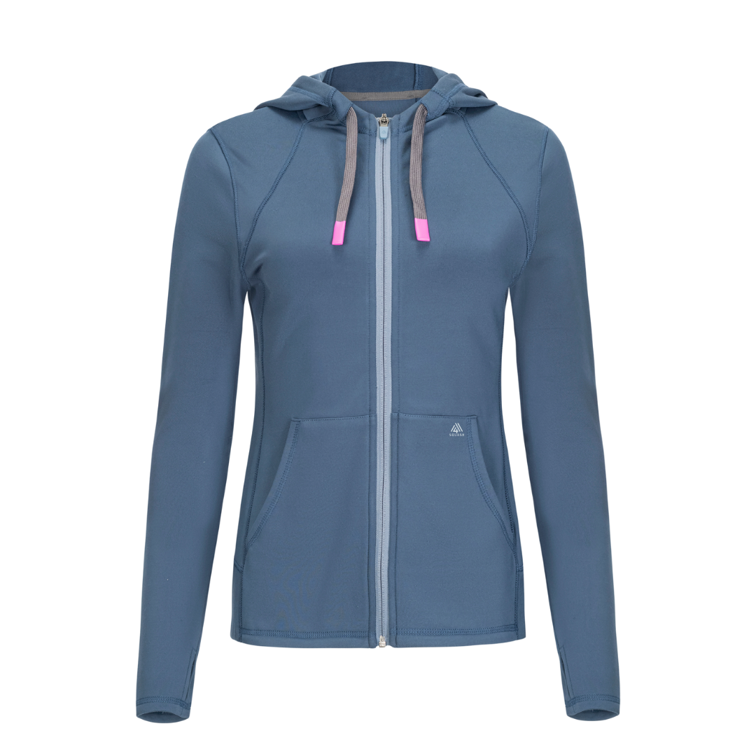Women's Stealth Hoodie - Squash Steely Blue