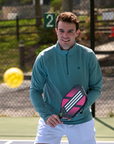 Men's Active Stripe Quarter Zip