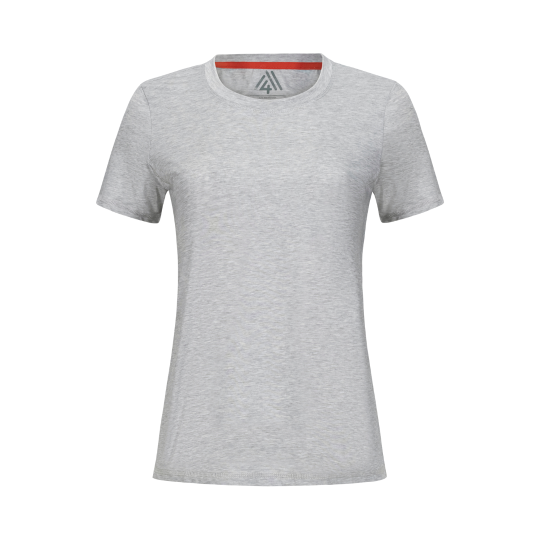 Women's Hybrid Tee Heather Silver