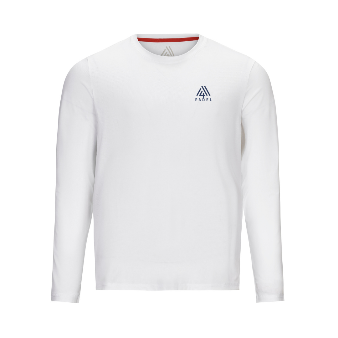 Men's Elite Long Sleeve Tee - Padel White
