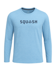 Men's Hybrid Long Sleeve Tee - Squash Heather Blue