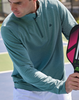Men's Active Stripe Quarter Zip