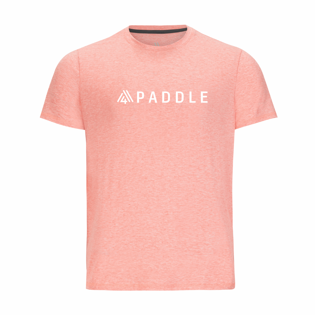 Men's Hybrid Tee - Paddle Heather Burnt Sienna