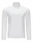 Men's Active Stripe Quarter Zip - Tennis White