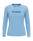Women's Hybrid Long Sleeve Tee - Paddle Heather Blue