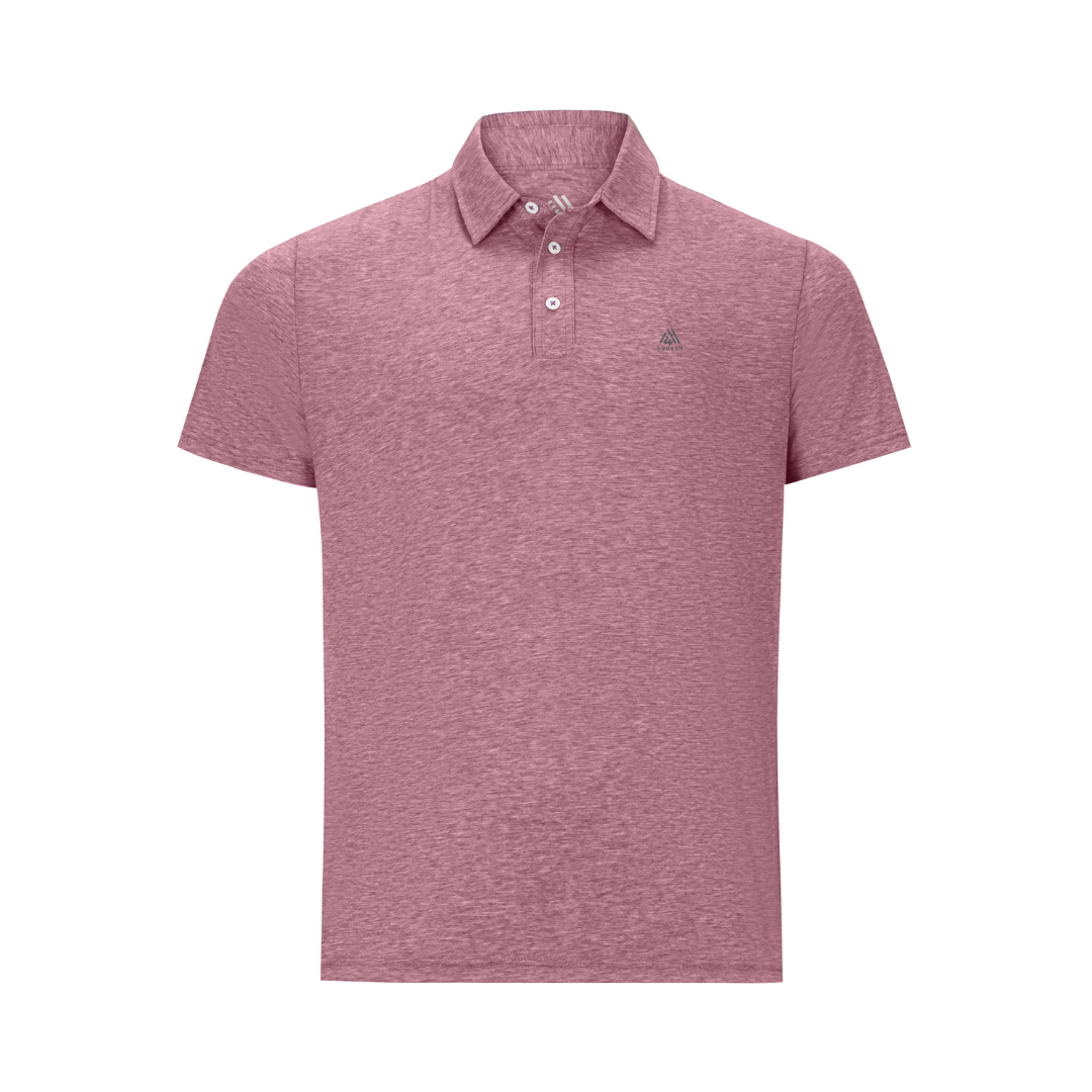 Men's Hybrid Polo - Squash Heather Red