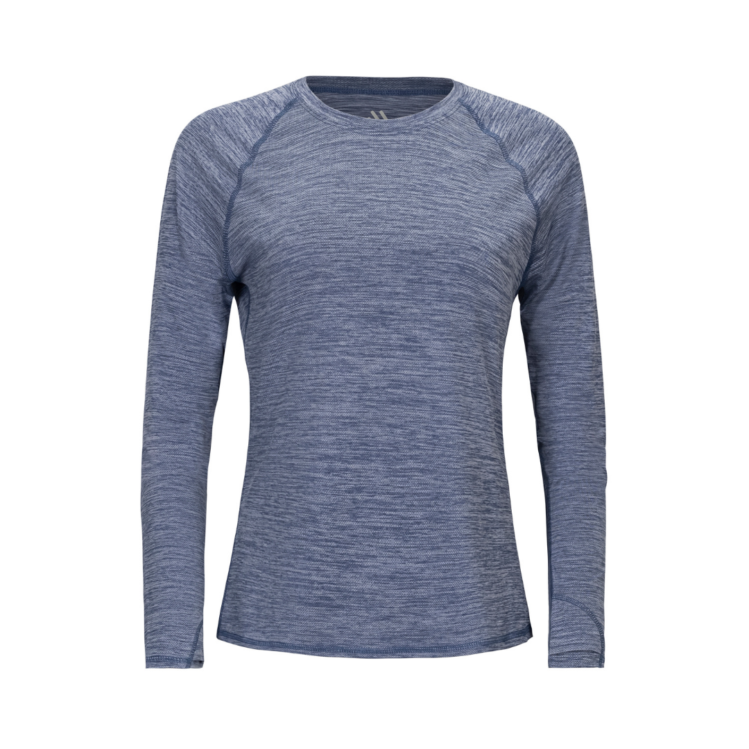 Women's Elite Long Sleeve Tee Blue Indigo
