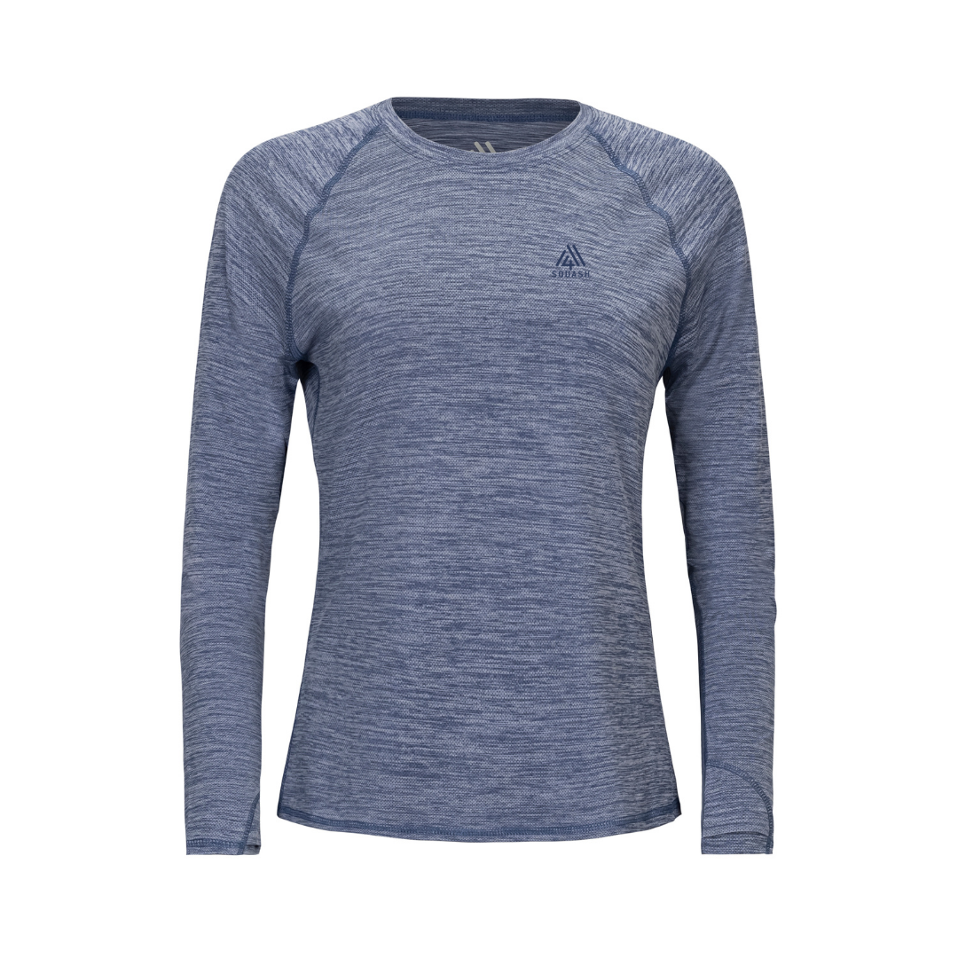 Women's Elite Long Sleeve Tee - Squash Blue Indigo