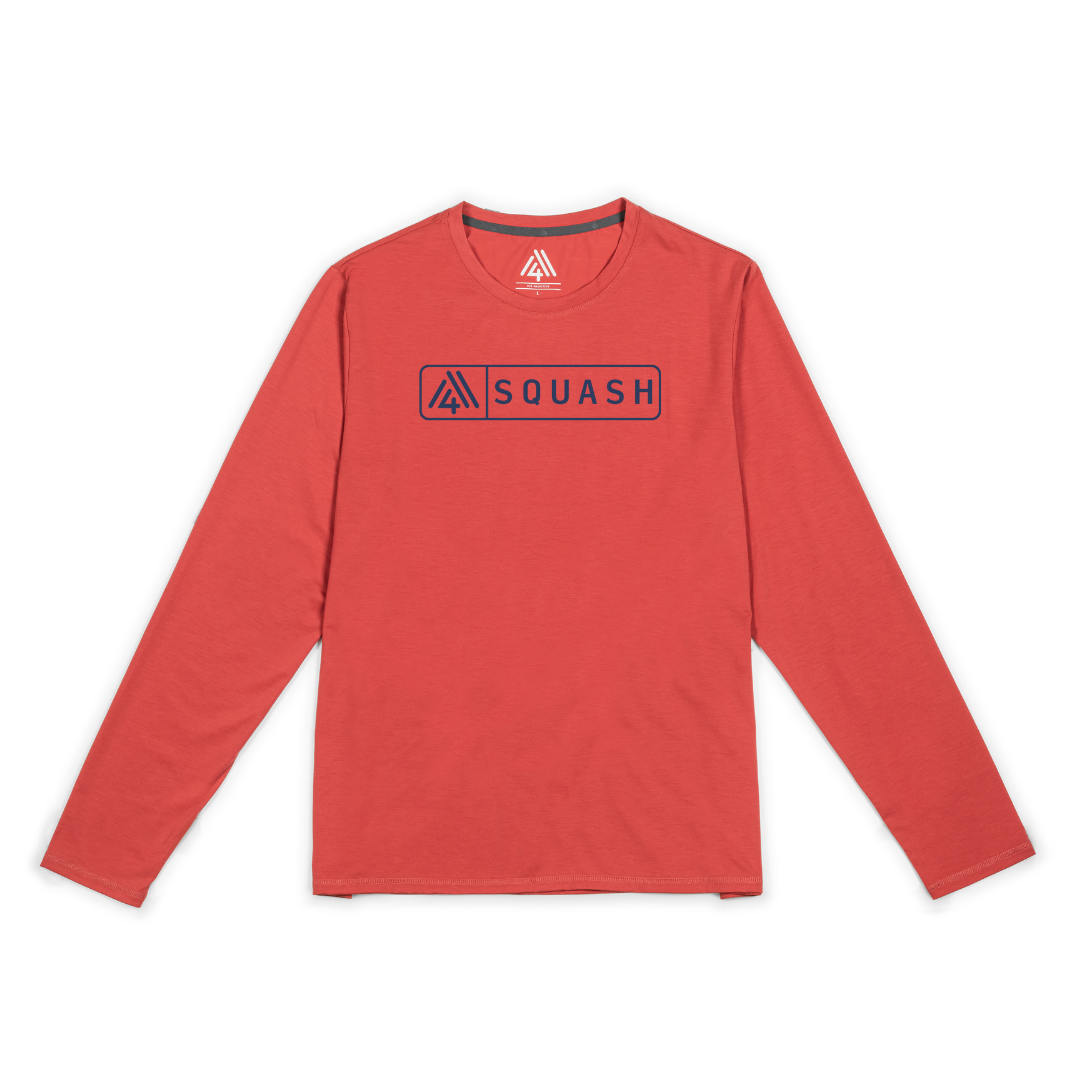Men's Hybrid Long Sleeve Tee - Squash Brick