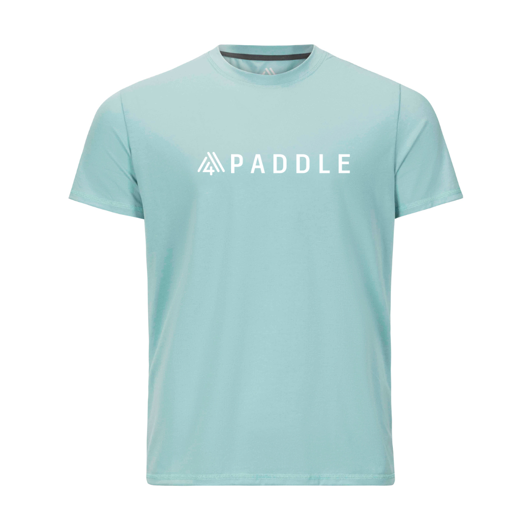 Men's Hybrid Tee - Paddle Aruba Blue