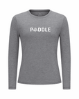 Women's Hybrid Long Sleeve Tee - Paddle Heather Grey