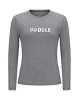 Women's Hybrid Long Sleeve Tee - Paddle Heather Grey