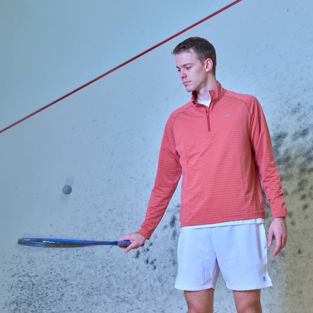 Men's Active Stripe Quarter Zip - Squash