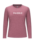 Women's Hybrid Long Sleeve Tee - Paddle Heather Red