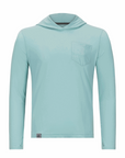 Men's Hybrid Hoodie - Squash Aruba Blue