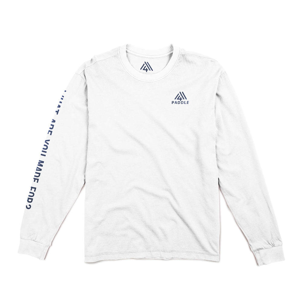 Unisex Vintage Cotton Long Sleeve Tee - Paddle White Paddle