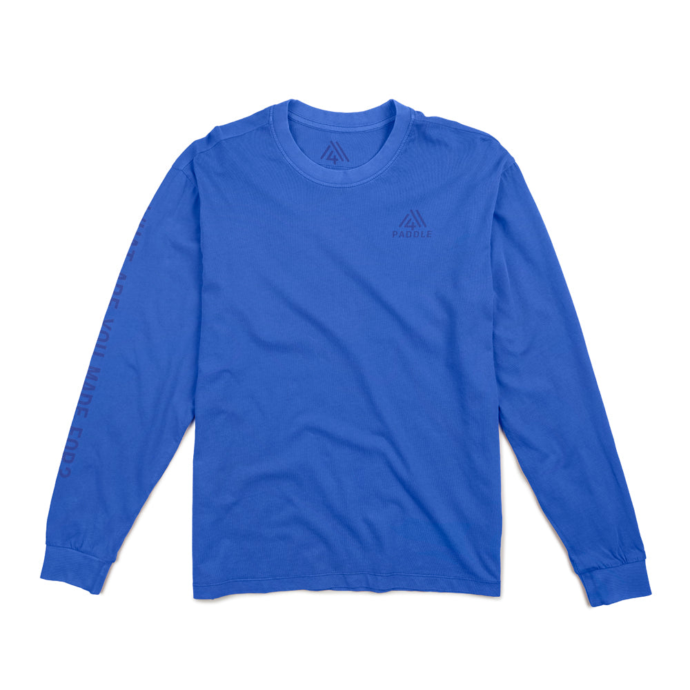 Unisex Vintage Cotton Long Sleeve Tee - Paddle Blue Paddle
