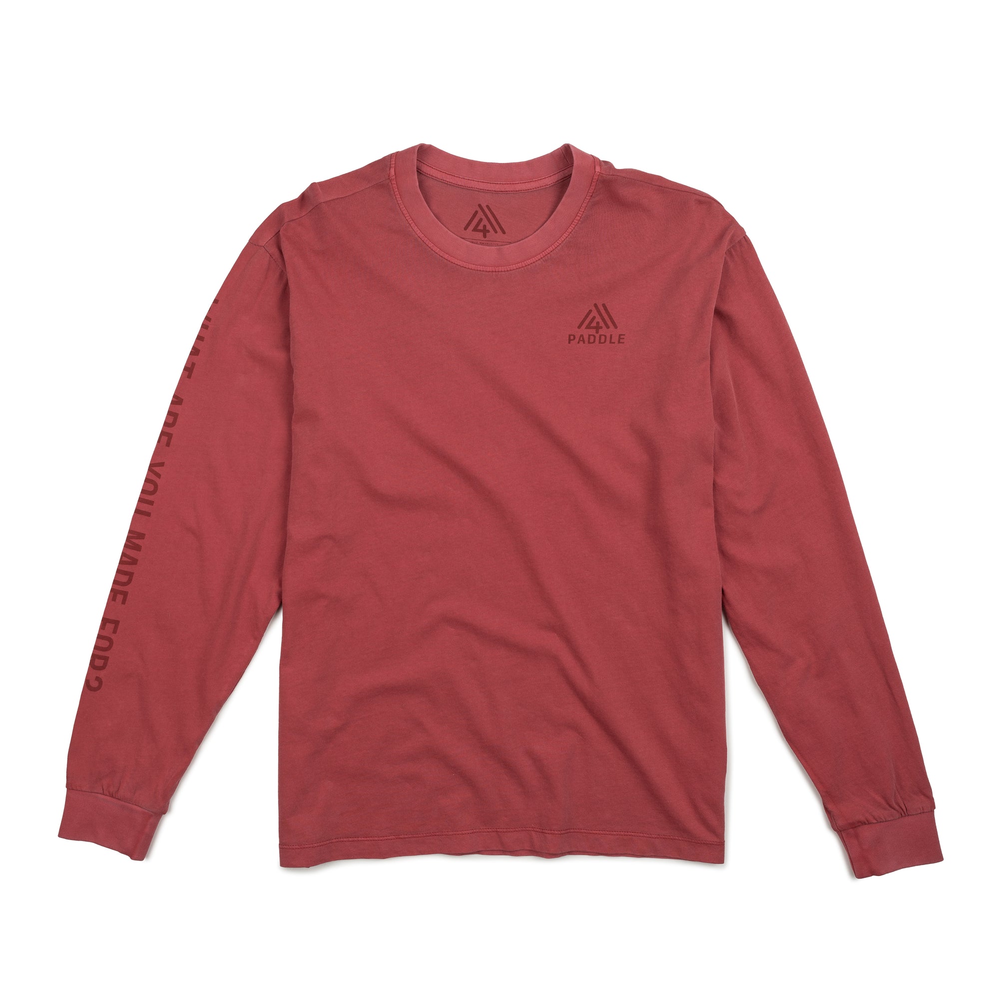 Unisex Vintage Cotton Long Sleeve Tee - Paddle Red Paddle