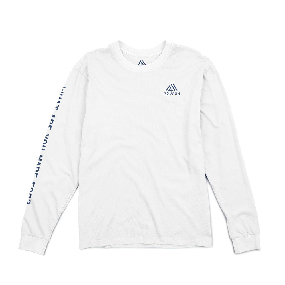 Unisex Vintage Cotton Long Sleeve Tee - Squash White Squash