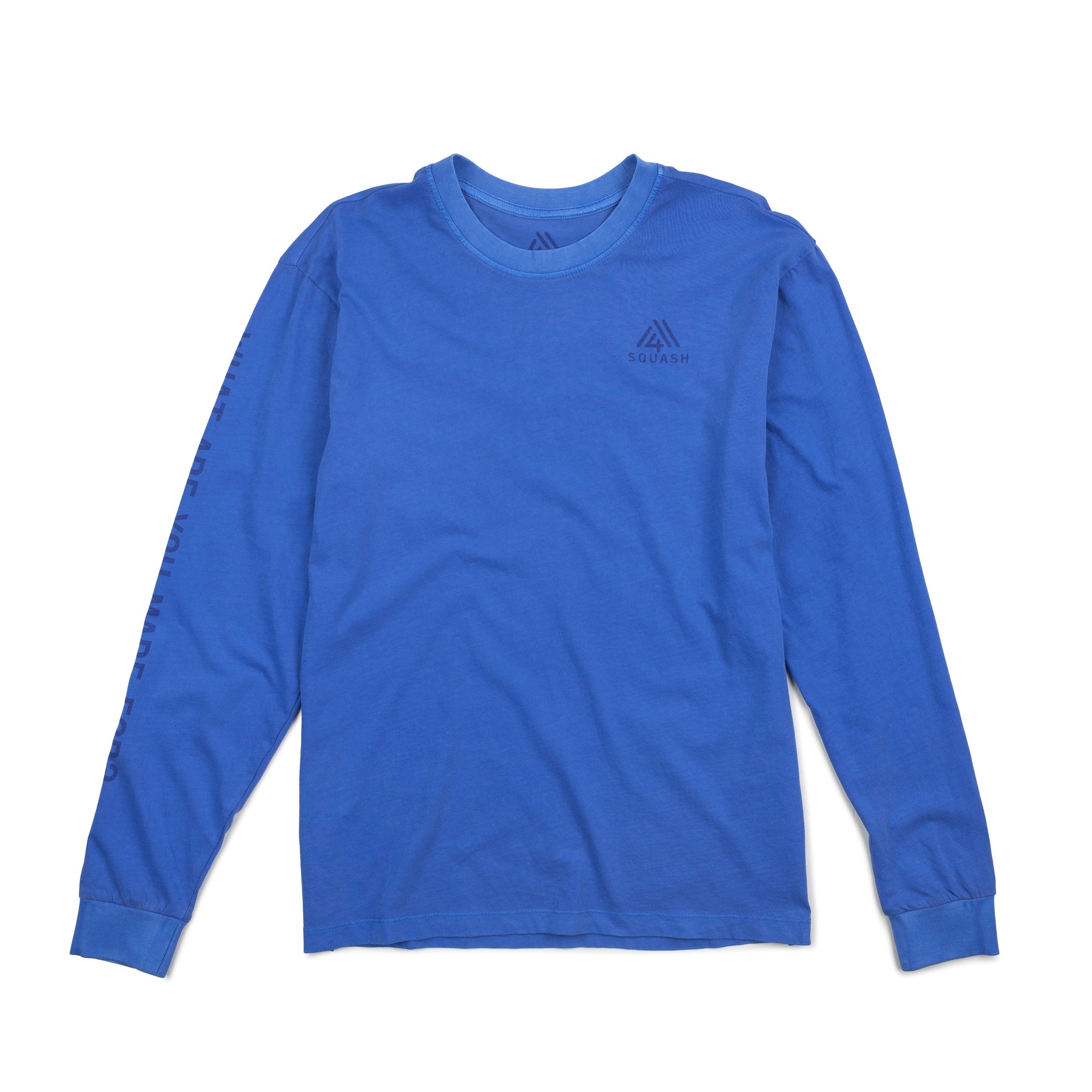 Unisex Vintage Cotton Long Sleeve Tee - Squash Blue Squash