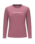 Women's Hybrid Long Sleeve Tee - Paddle Heather Red