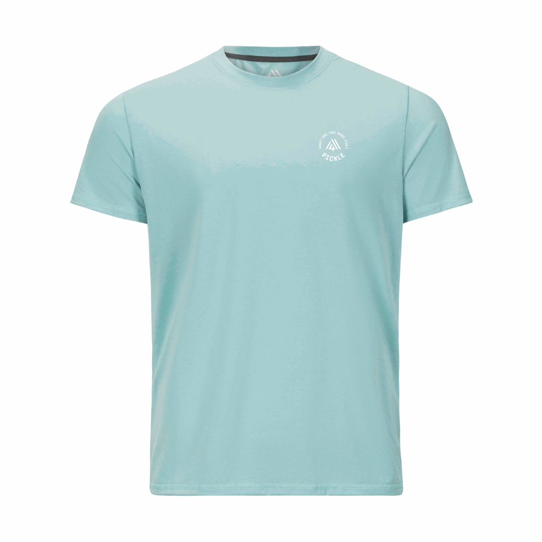 Men's Hybrid Tee - Pickle Aruba Blue