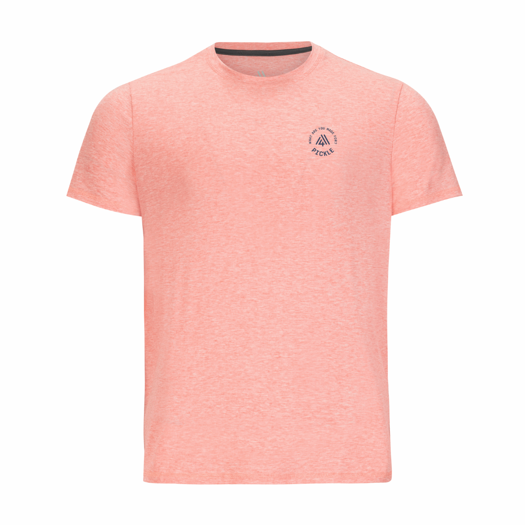Men's Hybrid Tee - Pickle Heather Burnt Sienna