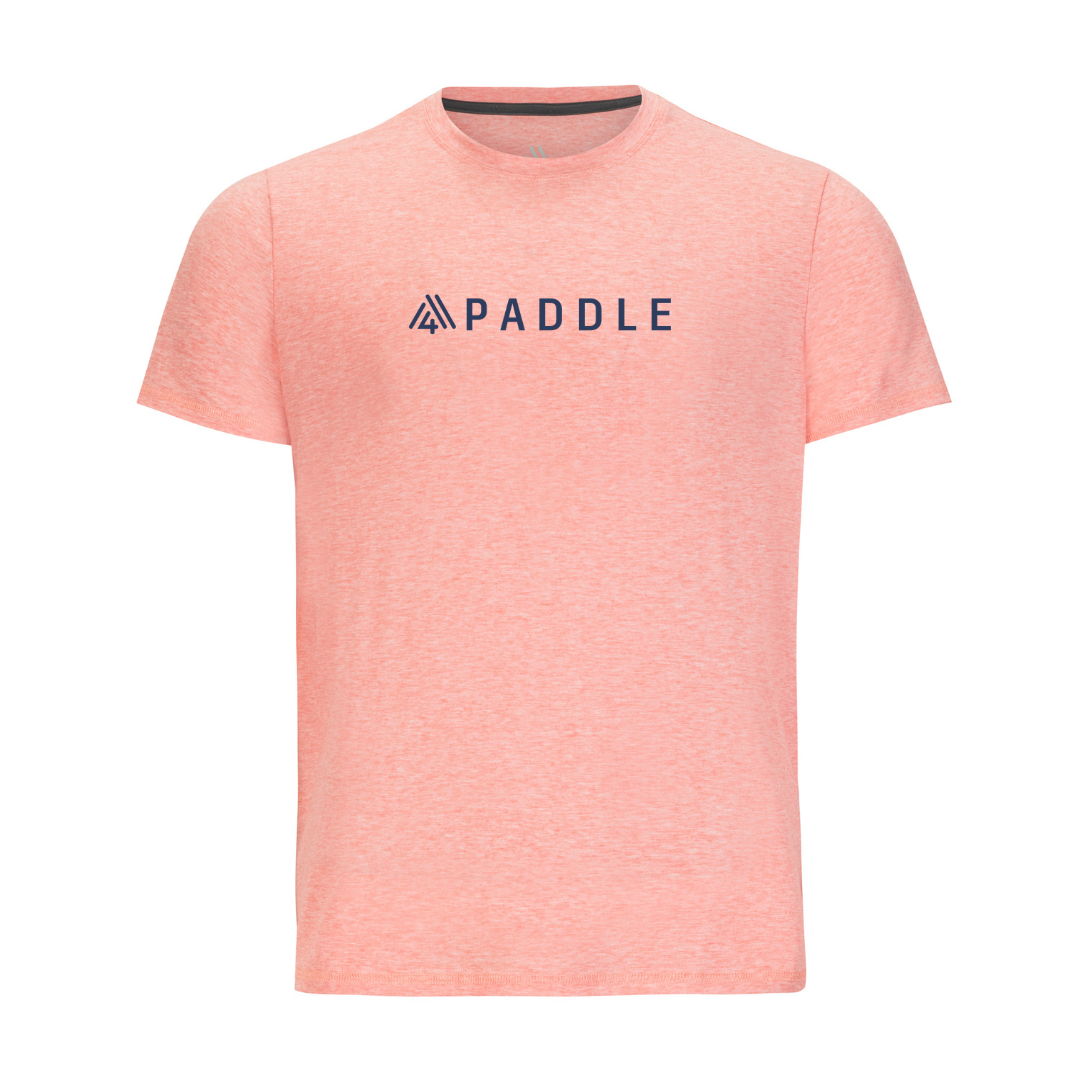 Men's Hybrid Tee - Paddle Heather Burnt Sienna