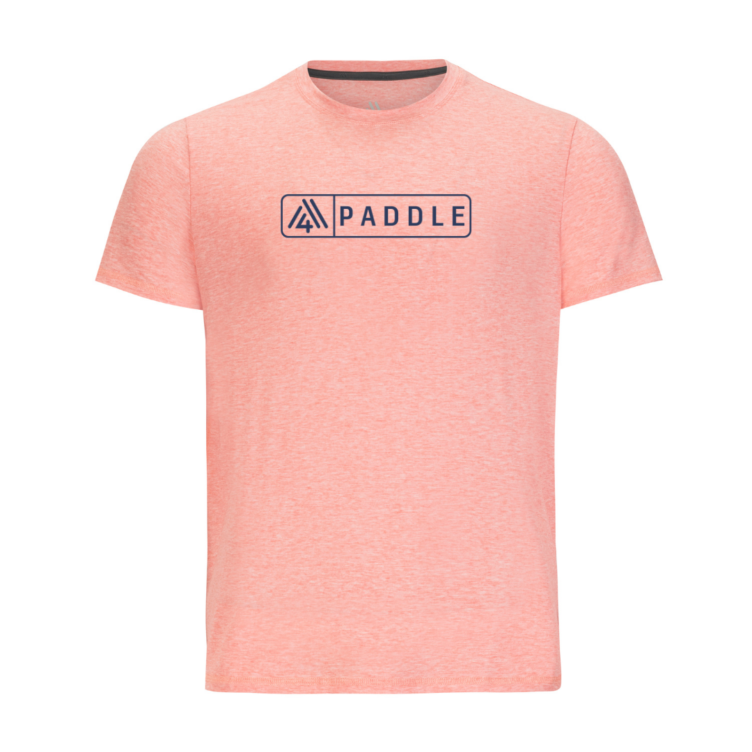 Men's WAYM4 Hybrid Tee - Paddle Heather Burnt Sienna