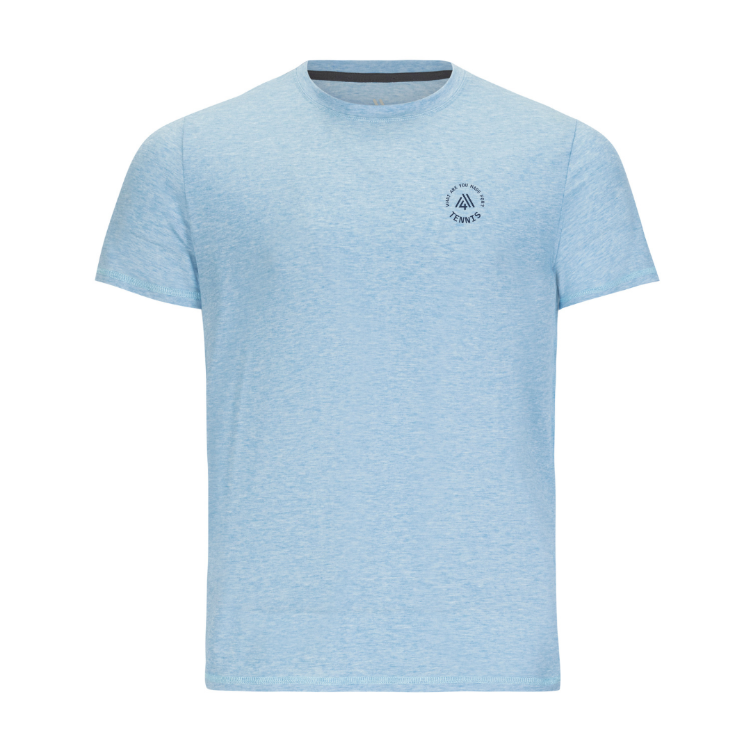 Men's Hybrid Tee - Tennis Heather Blue