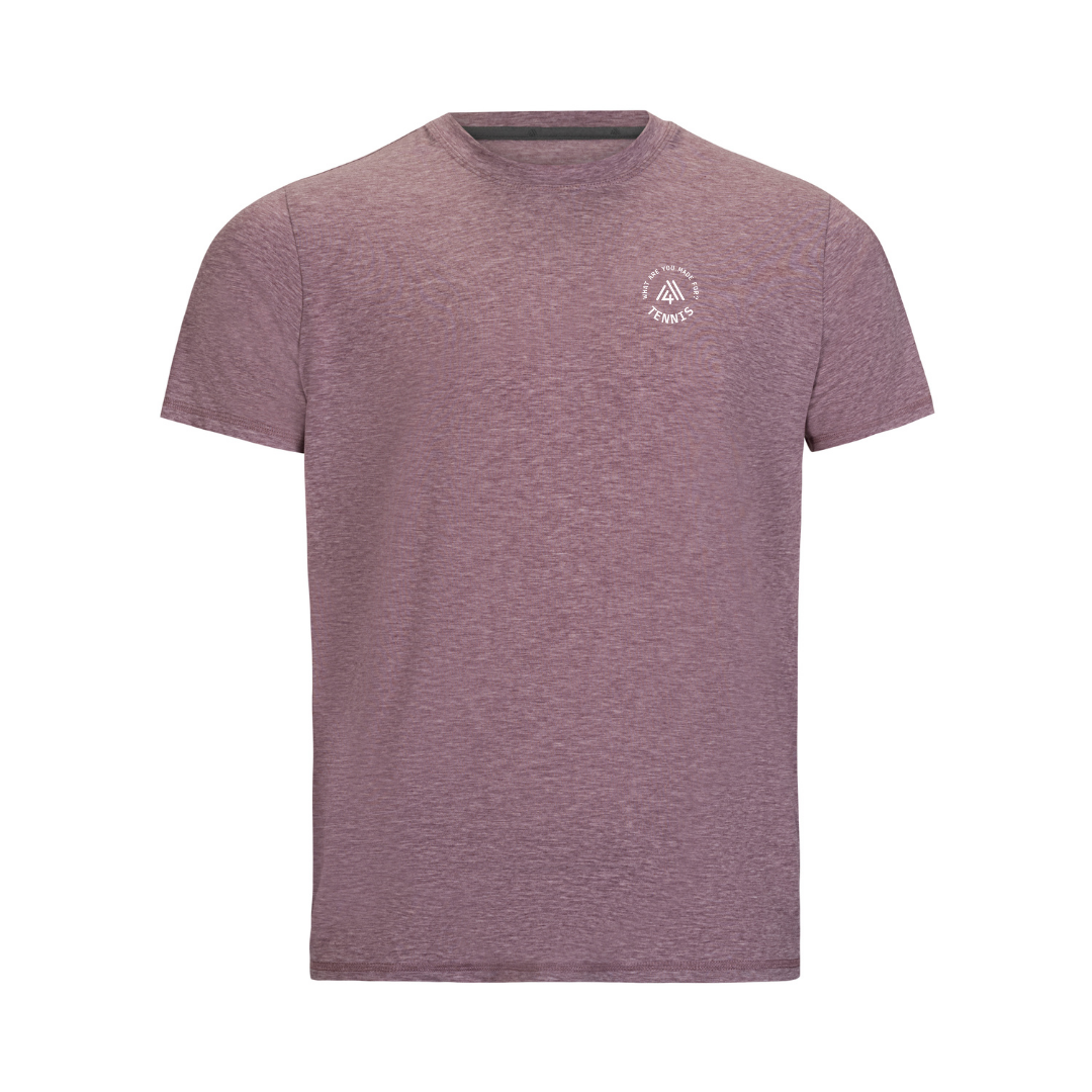 Men's Hybrid Tee - Tennis Heather Red