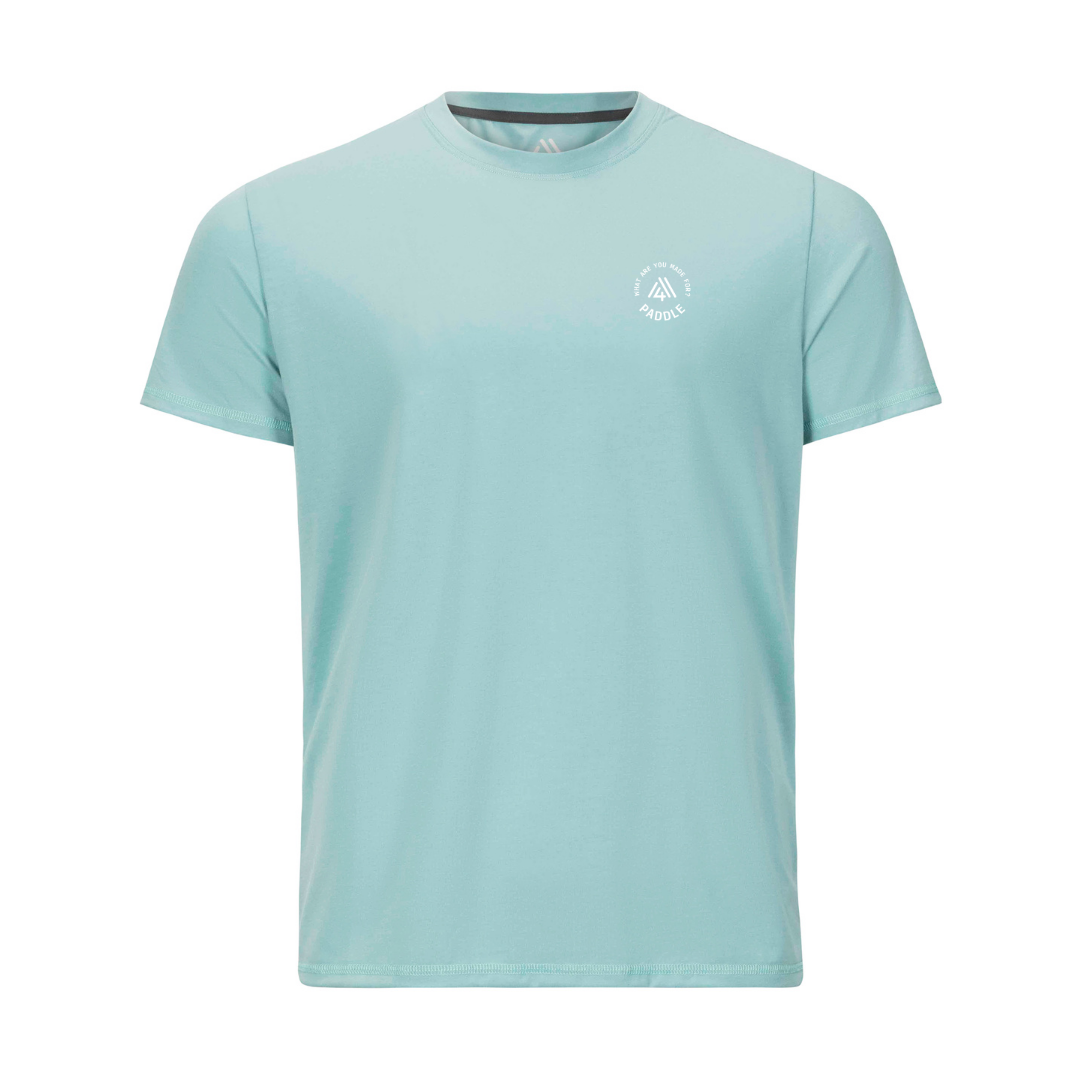 Men's Hybrid Tee - Paddle Aruba Blue