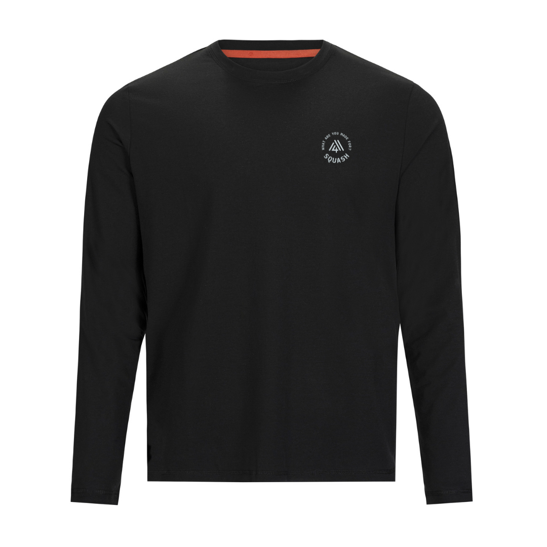 Men's Hybrid Long Sleeve Tee - Squash Black