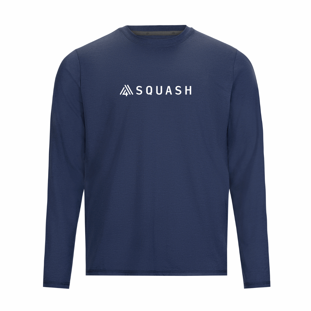 Men's Hybrid Long Sleeve Tee - Squash Blue Indigo