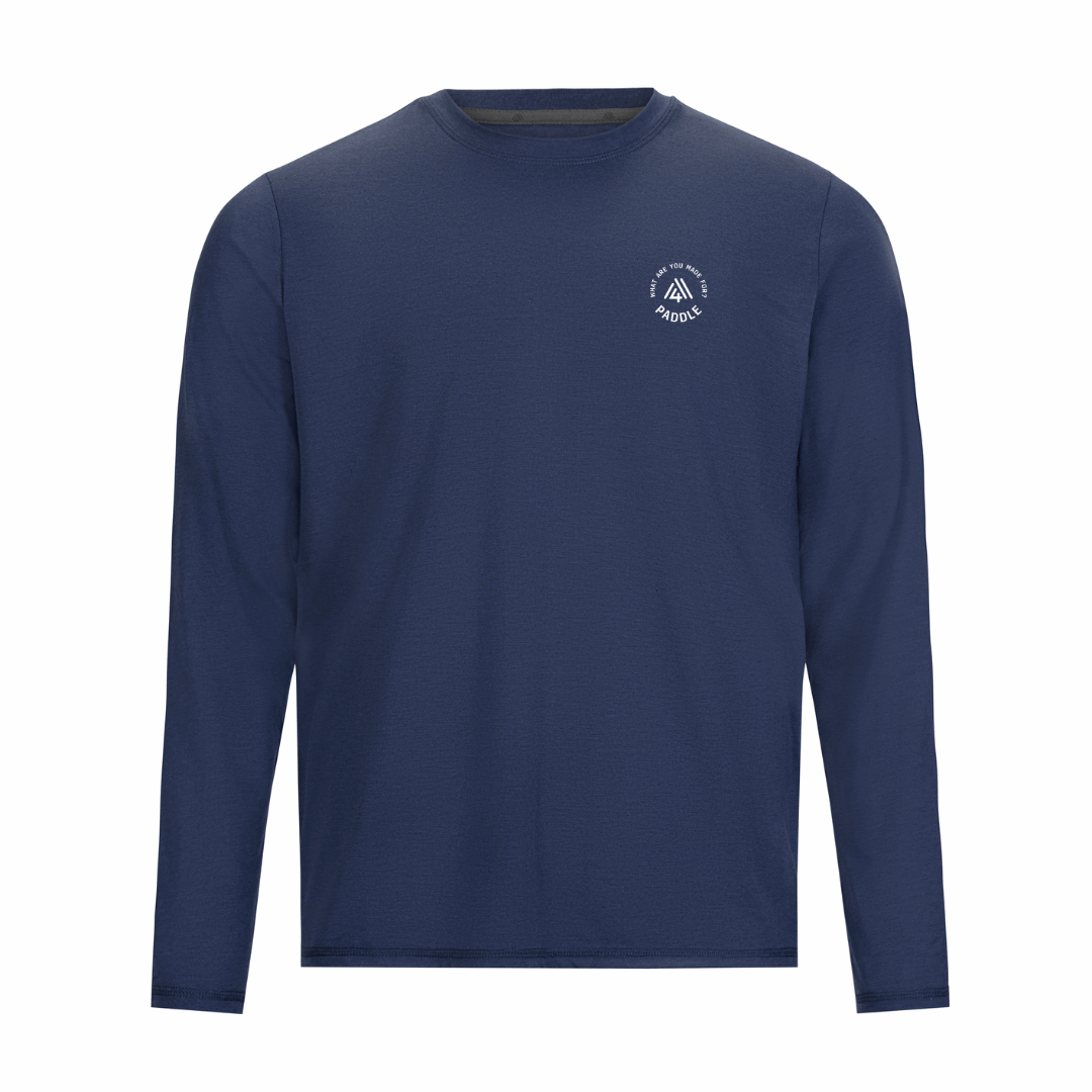 Men's Hybrid Long Sleeve Tee - Paddle Blue Indigo