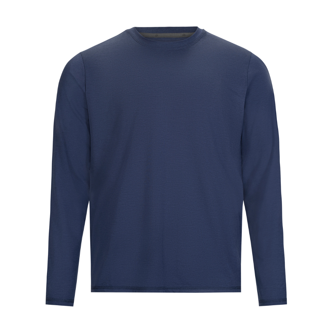 Men's Hybrid Long Sleeve Tee Blue Indigo