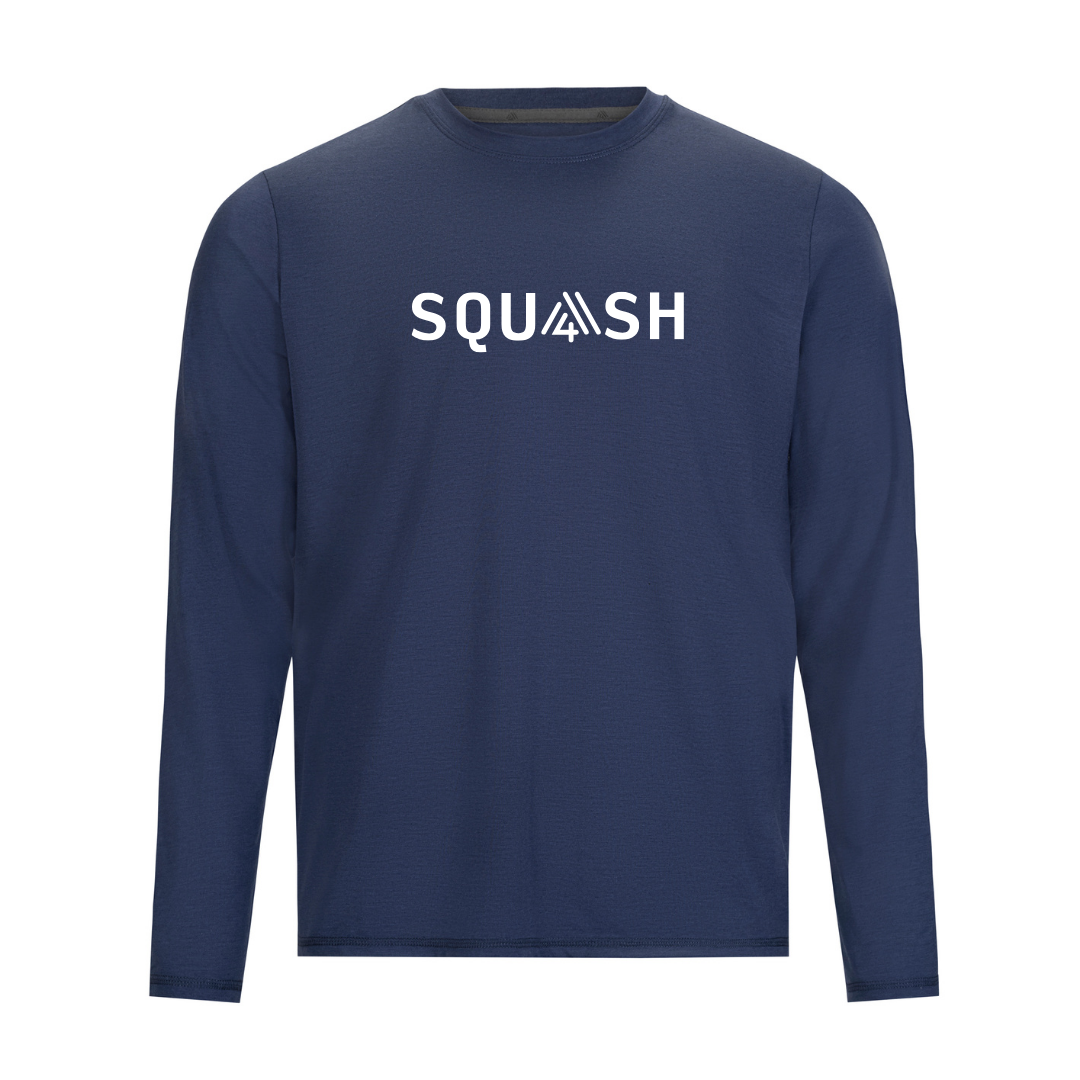 Men's Hybrid Long Sleeve Tee - Squash Blue Indigo