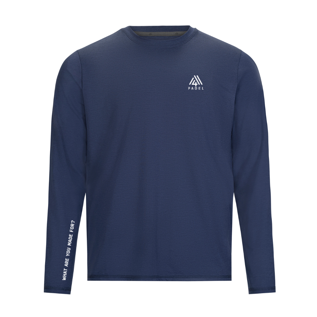 Men's WAYM4 Hybrid Long Sleeve Tee - Padel Blue Indigo